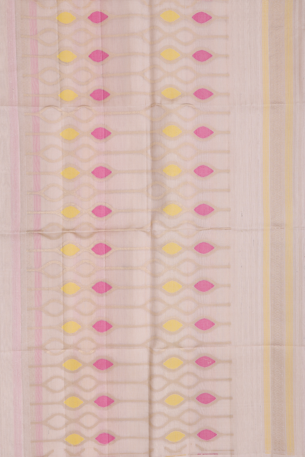 Soft Silk Saree In Biscuit Color With Stripes Design