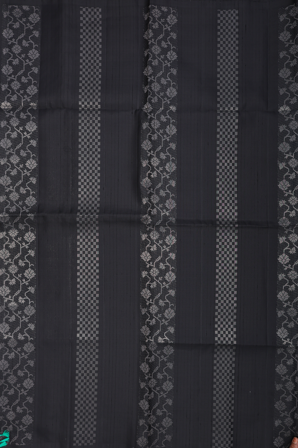 Soft Silk Saree In Black With Allover Design