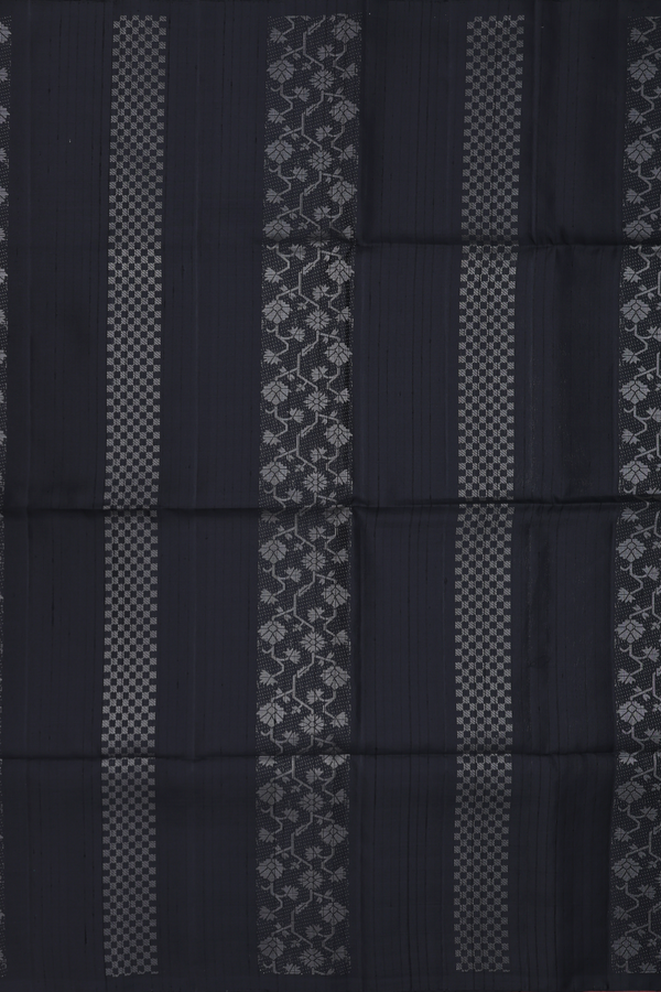 Soft Silk Saree In Black With Allover Design