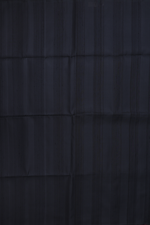 Soft Silk Saree In Black With Contrast Pallu