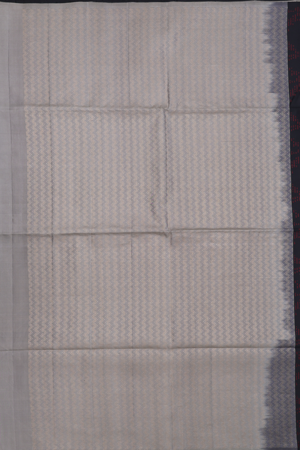 Soft Silk Saree In Black With Threadwork Design