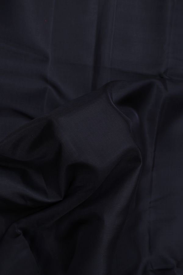 Soft Silk Saree In Black With Zari Border