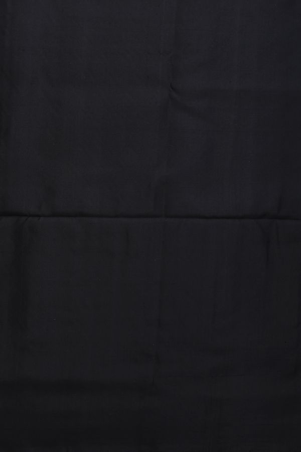 Soft Silk Saree In Black With Zari Buttas