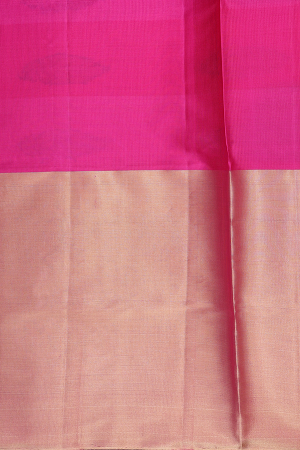 Soft Silk Saree In Blue And Pink With Checks Design
