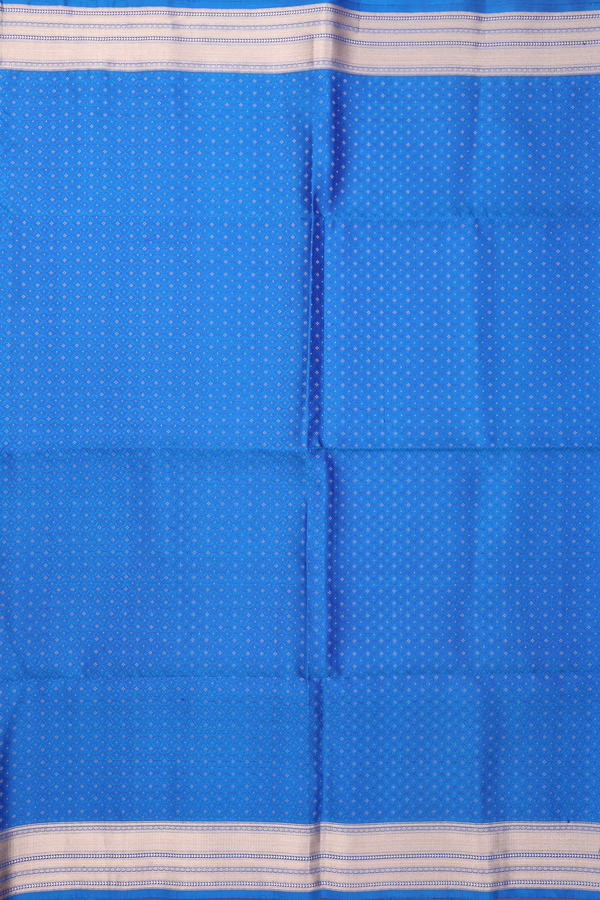 Soft Silk Saree In Blue With Allover Design