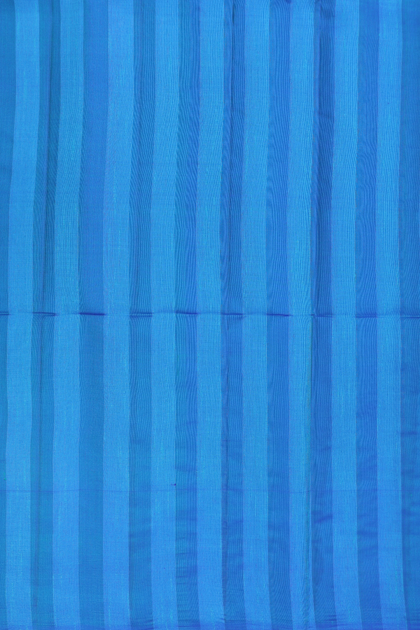 Soft Silk Saree In Blue With Self Stripes Design