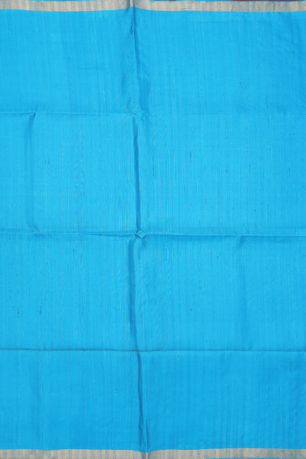 Soft Silk Saree In Blue With Self Stripes Design