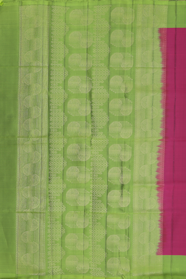 Soft Silk Saree In Burgundy Red With Zari Buttas