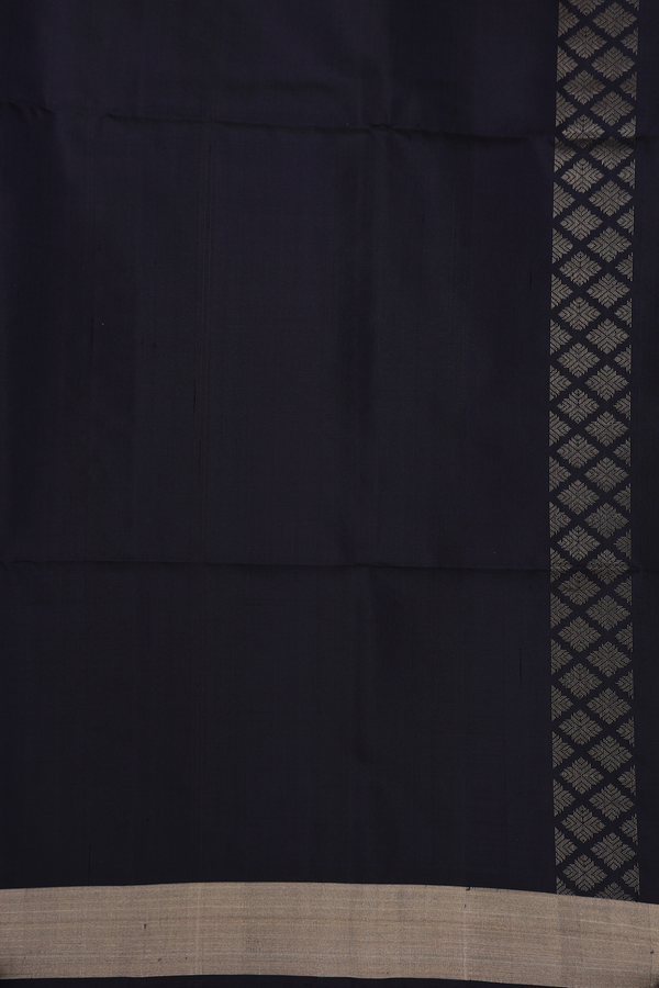 Soft Silk Saree In Capri Blue With Threadwork Buttas