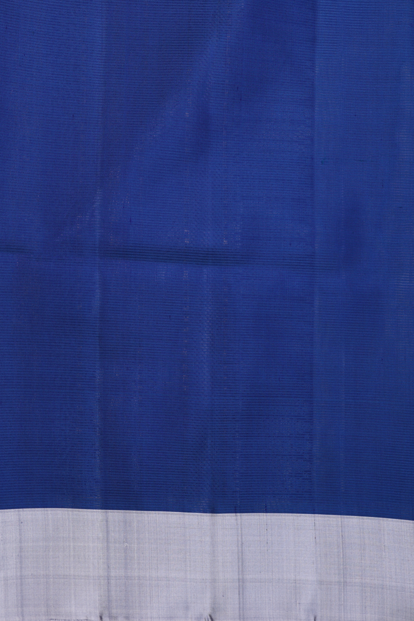 Soft Silk Saree In Cerulean Blue With Self Stripes Design
