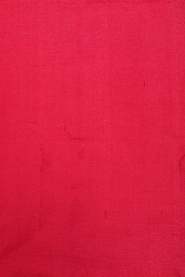 Soft Silk Saree In Chilli Red With Bird Zari Buttas