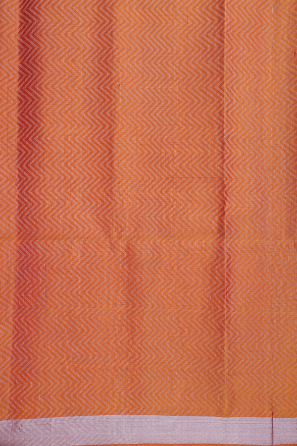 Soft Silk Saree In Chilli Red With Stripes Design