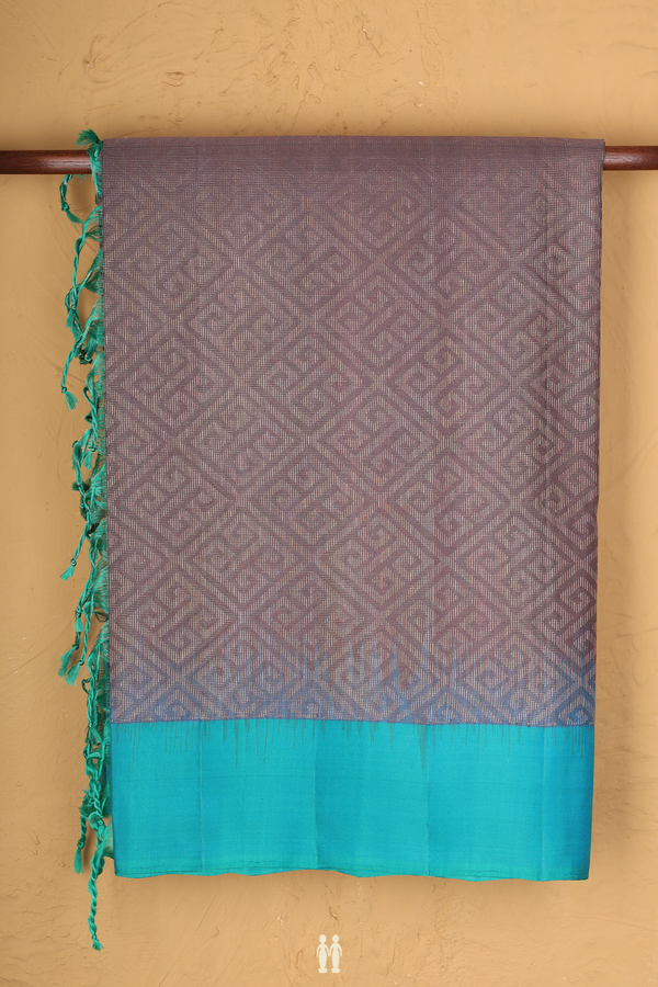 Soft Silk Saree In Cocoa Brown With Brocade Design