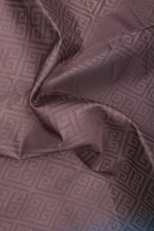 Soft Silk Saree In Cocoa Brown With Brocade Design