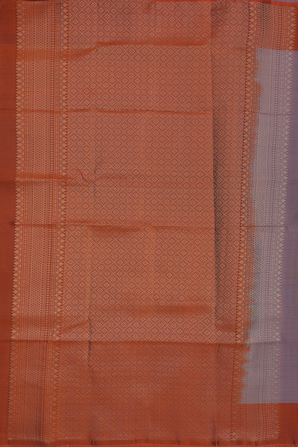 Soft Silk Saree In Cocoa Brown With Zari Buttis
