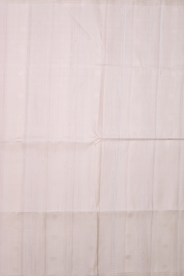 Soft Silk Saree In Coffee Cream With Rudraksh Buttas