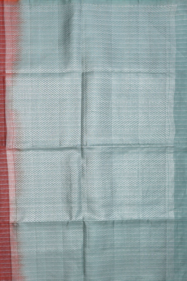 Soft Silk Saree In Copper Orange With Stripes Design