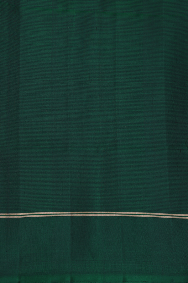 Soft Silk Saree In Coral Orange With Stripes Design