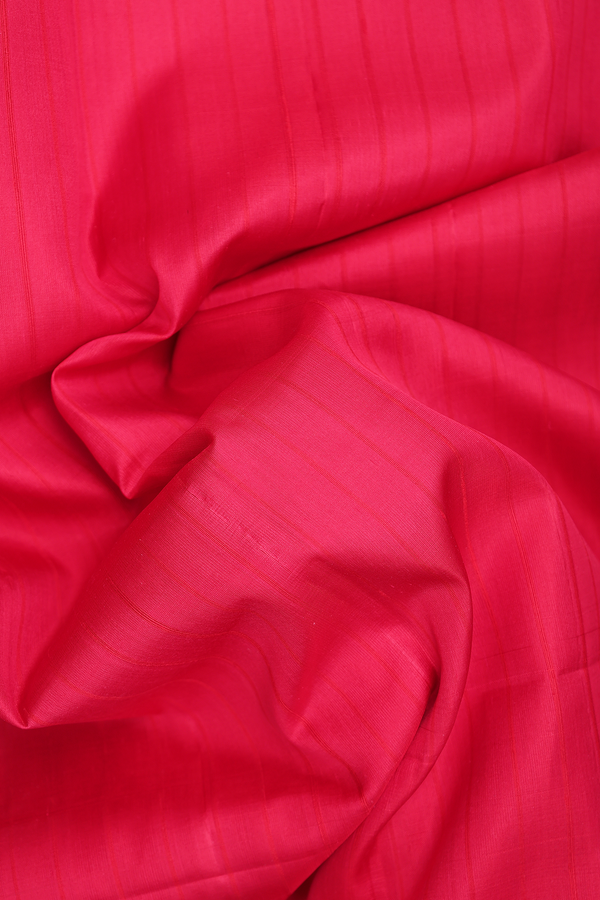 Soft Silk Saree In Crimson Red With Stripes Design