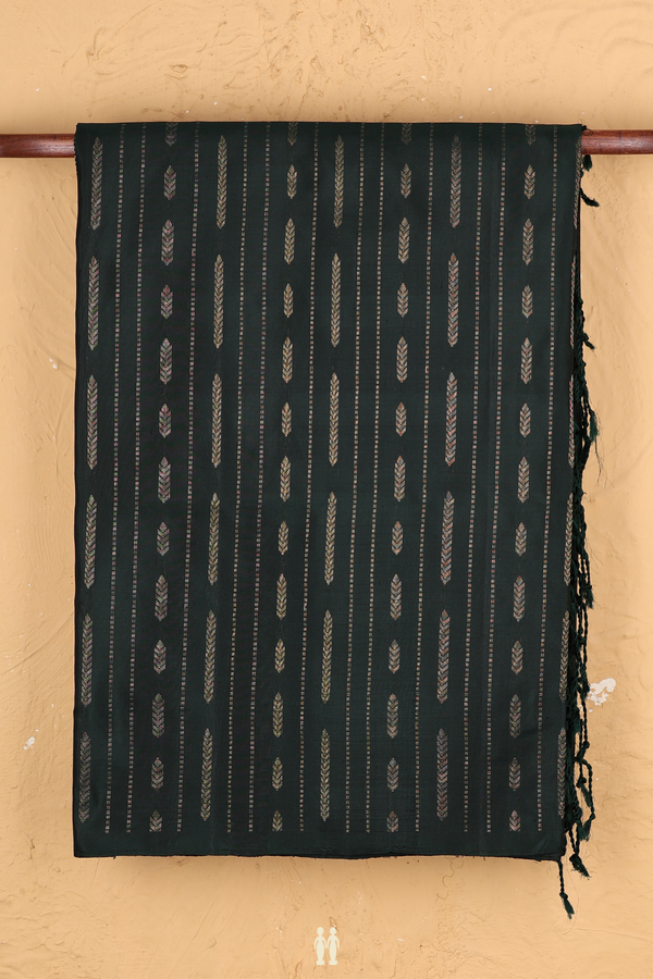 Soft Silk Saree In Dark Green With Allover Design