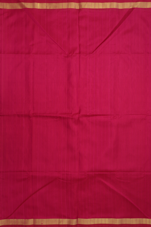 Soft Silk Saree In Deep Magenta With Stripes Design