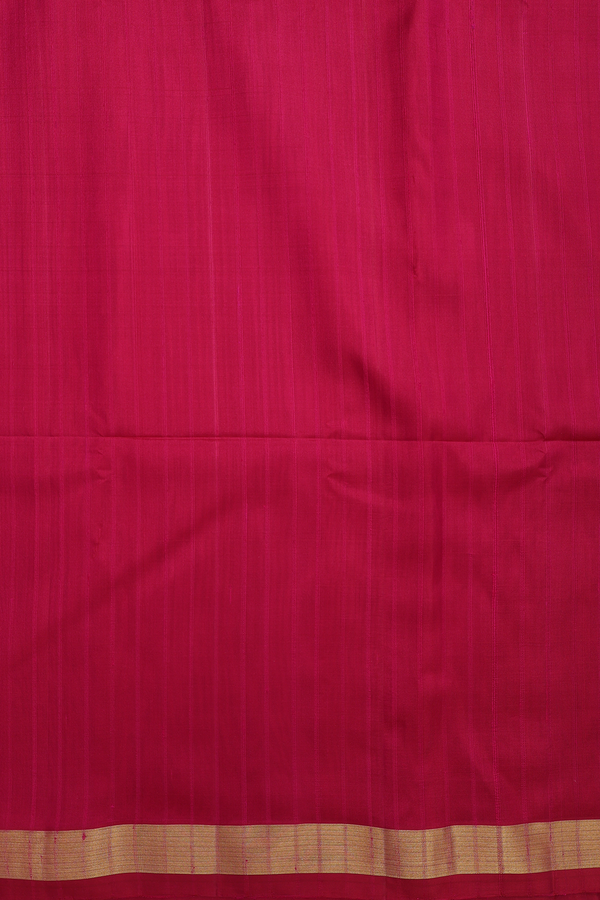 Soft Silk Saree In Deep Magenta With Stripes Design