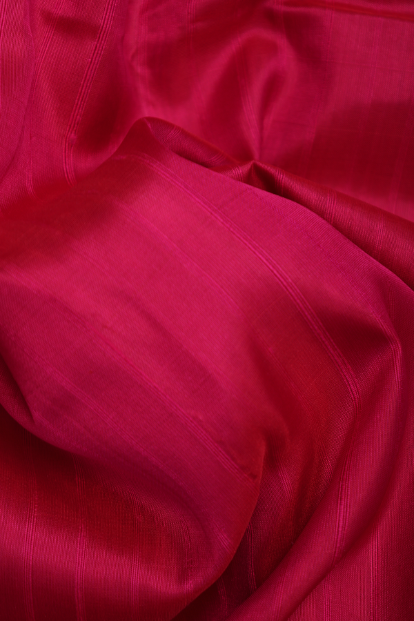 Soft Silk Saree In Deep Magenta With Stripes Design