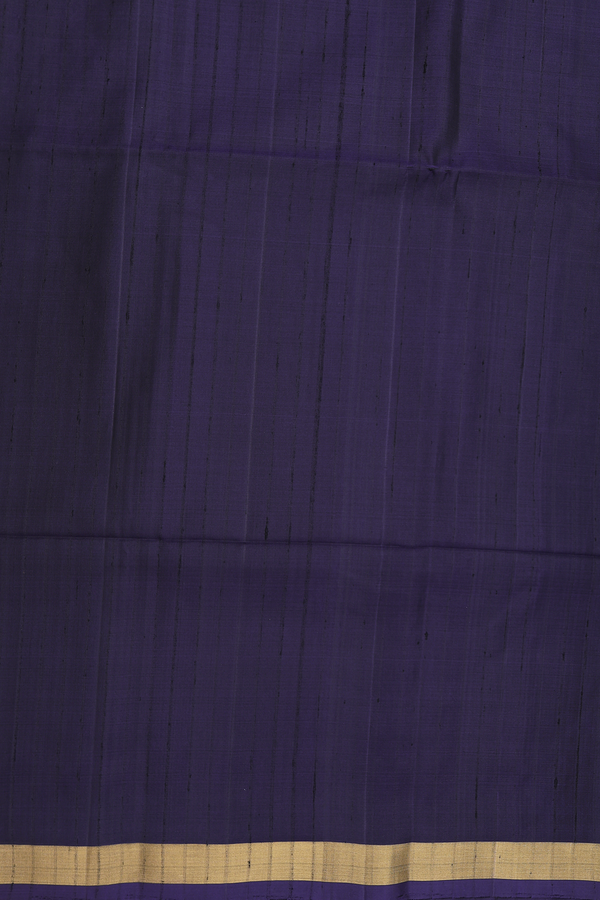 Soft Silk Saree In Deep Purple With Self Stripes Design