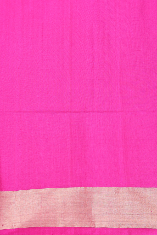 Soft Silk Saree In Deep Sky Blue With Zari Buttas