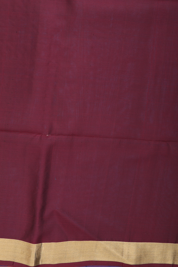 Soft Silk Saree In Deep Sky Blue With Zari Motifs