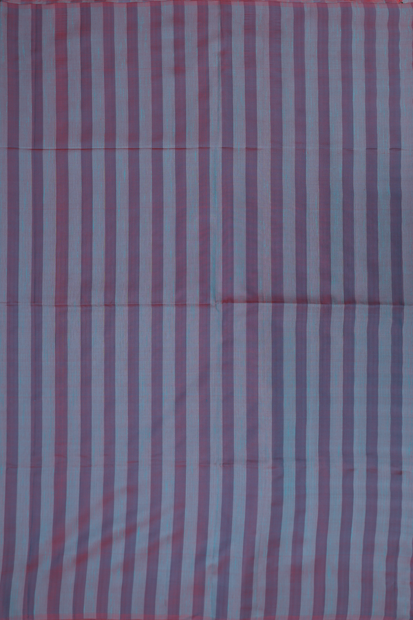 Soft Silk Saree In Dual Tone With Stripes Design