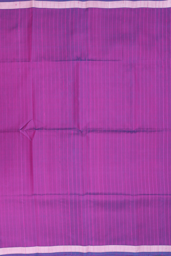 Soft Silk Saree In Dual Tone With Self Stripes Design