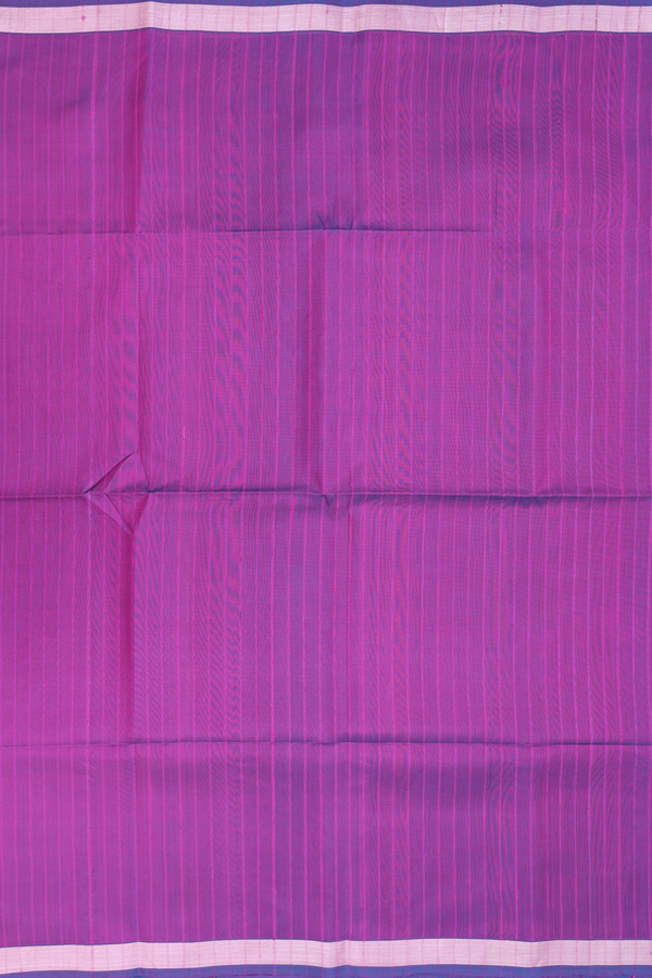 Soft Silk Saree In Dual Tone With Self Stripes Design
