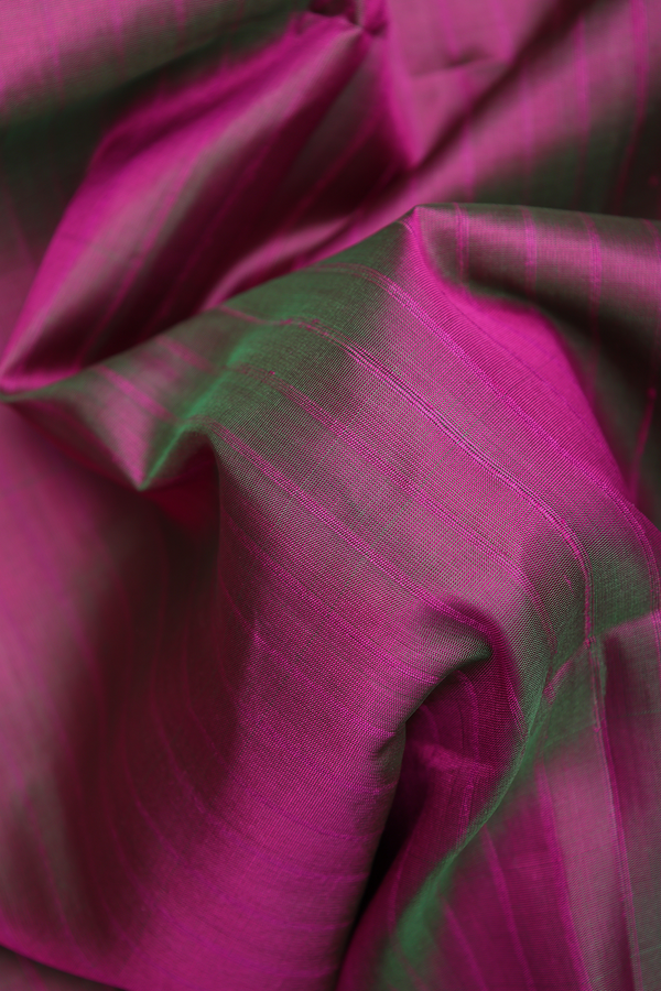 Soft Silk Saree In Dual Tone With Stripes Design