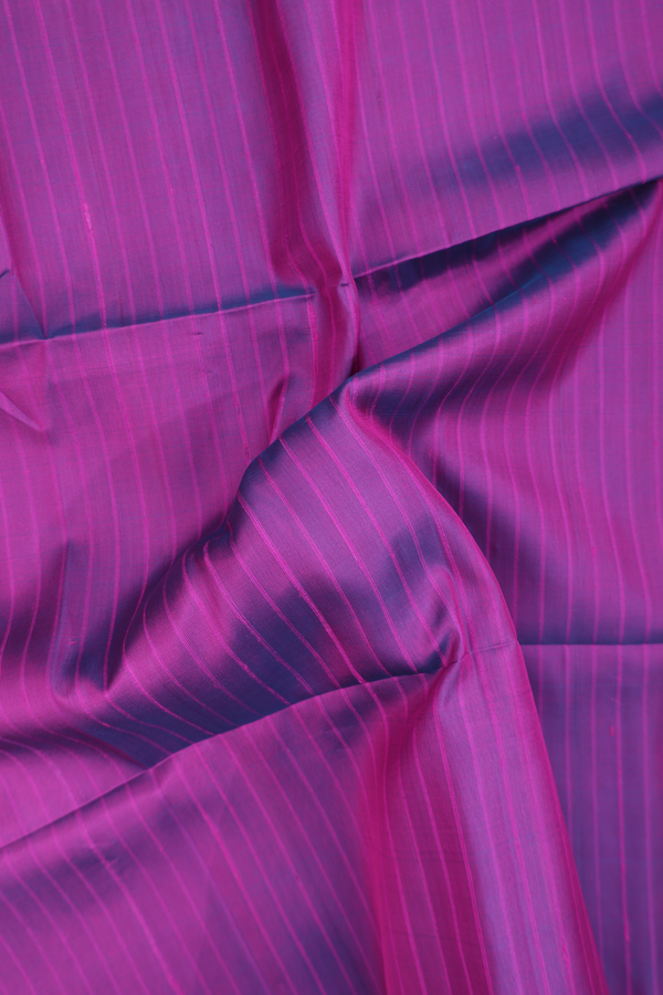 Soft Silk Saree In Dual Tone With Self Stripes Design