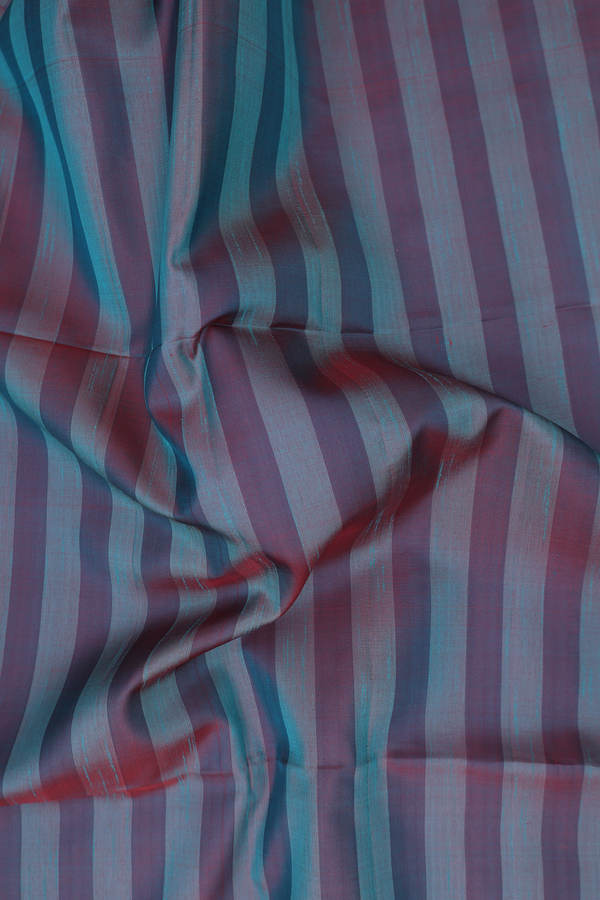 Soft Silk Saree In Dual Tone With Stripes Design