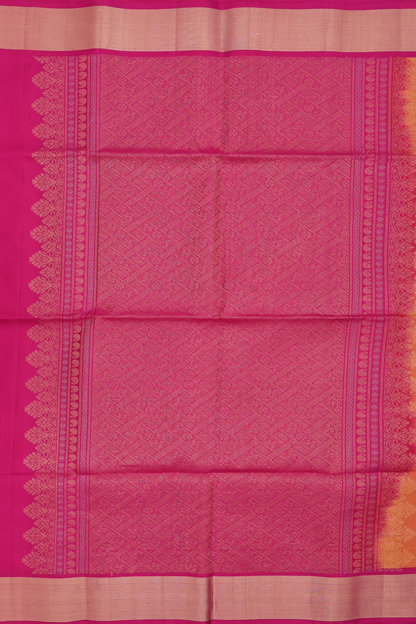 Soft Silk Saree In Dual Tone With Tree Motifs