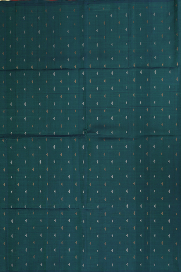 Soft Silk Saree In Dual Tone With Triangle Buttas