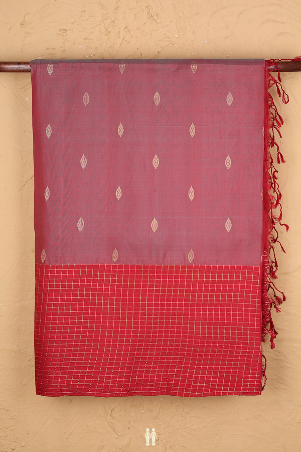 Soft Silk Saree In Dual Tone With Zari Buttas