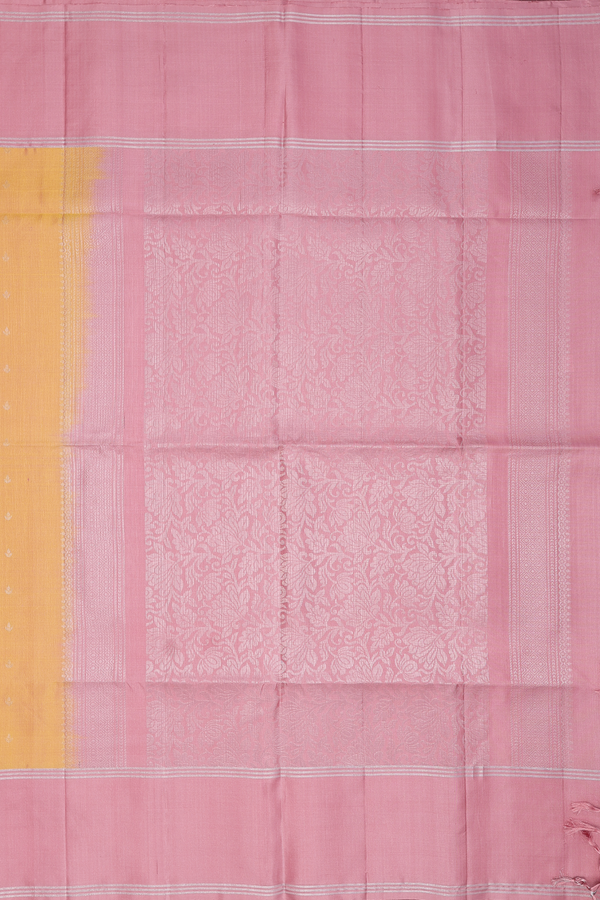 Soft Silk Saree In Dual Tone With Zari Buttas