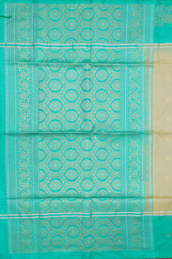 Soft Silk Saree In Dual Tone With Zari Buttas