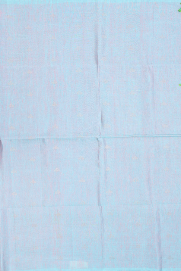 Soft Silk Saree In Dual Tone With Zari Buttas