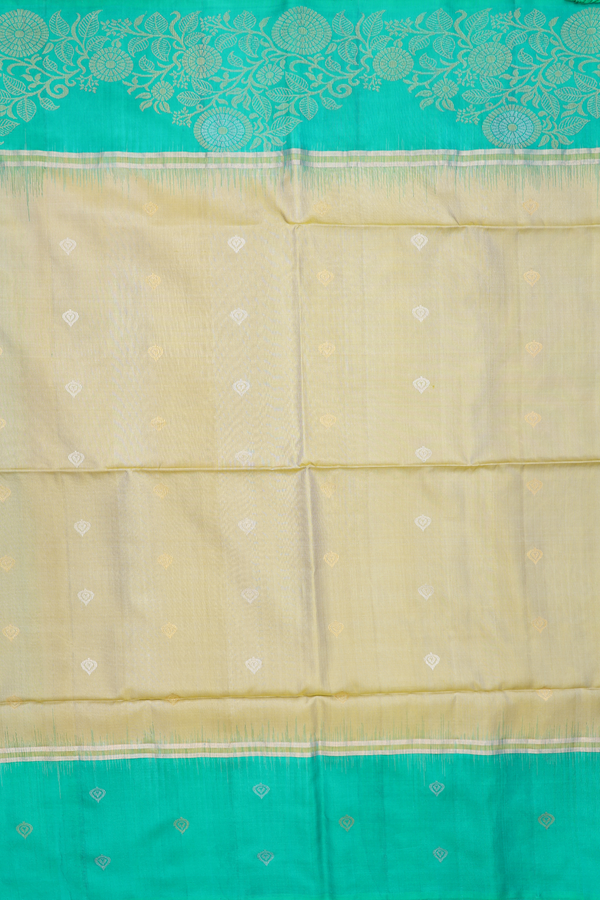 Soft Silk Saree In Dual Tone With Zari Buttas