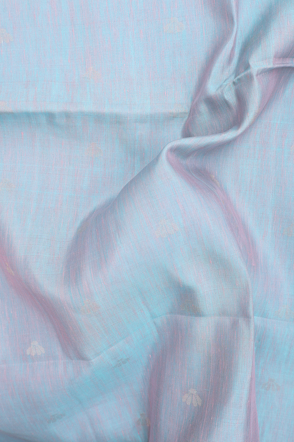 Soft Silk Saree In Dual Tone With Zari Buttas