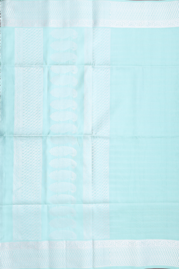 Soft Silk Saree In Dusty Green With Brocade Design