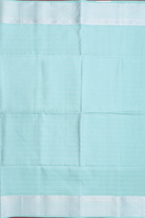 Soft Silk Saree In Dusty Green With Brocade Design