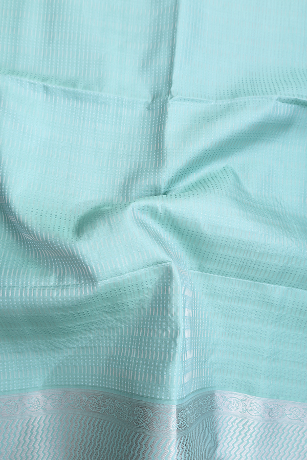 Soft Silk Saree In Dusty Green With Brocade Design