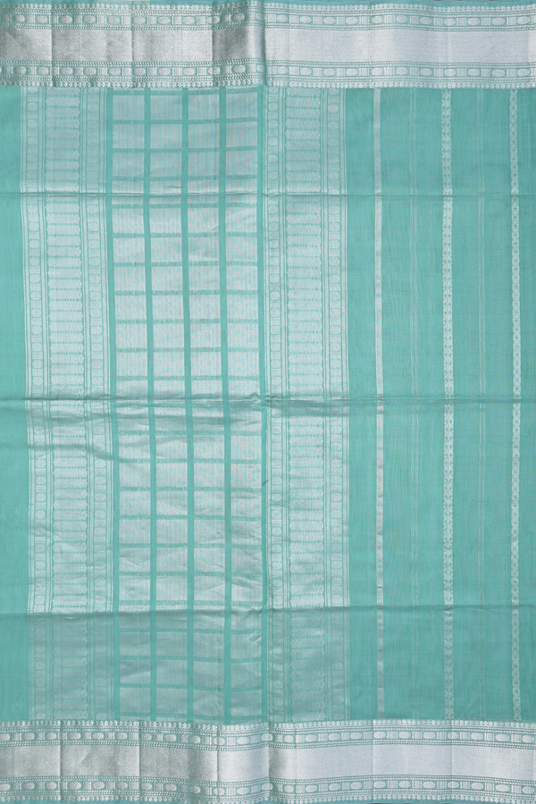 Soft Silk Saree In Dusty Green With Stripes Design