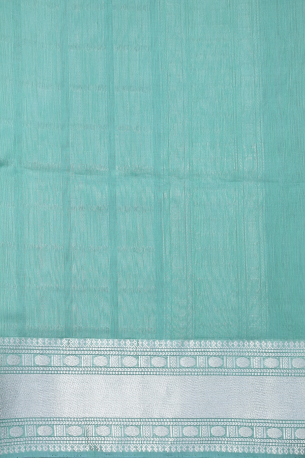 Soft Silk Saree In Dusty Green With Stripes Design