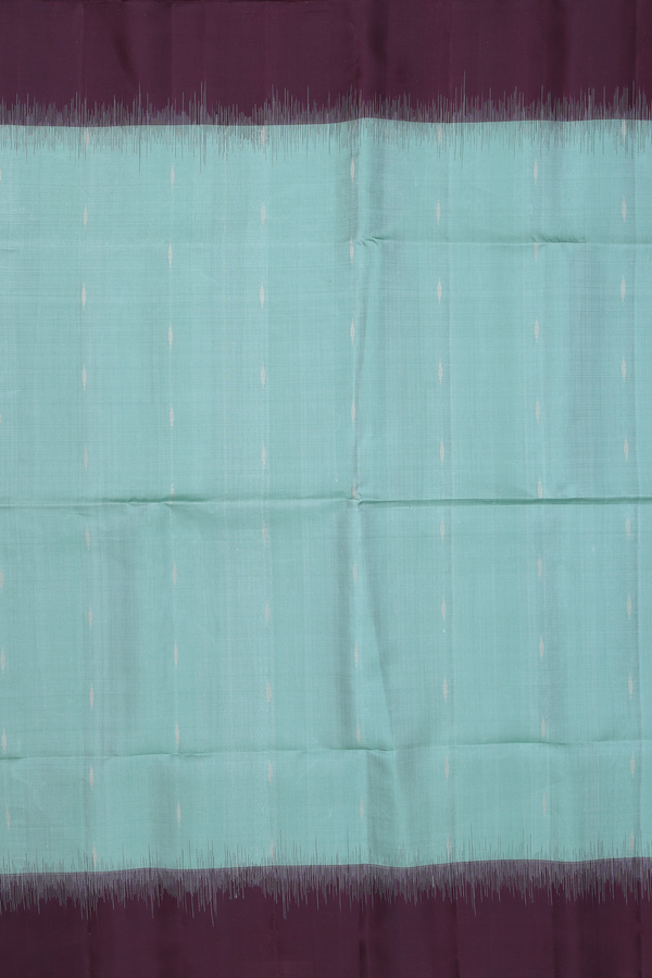 Soft Silk Saree In Dusty Green With Zari Buttas